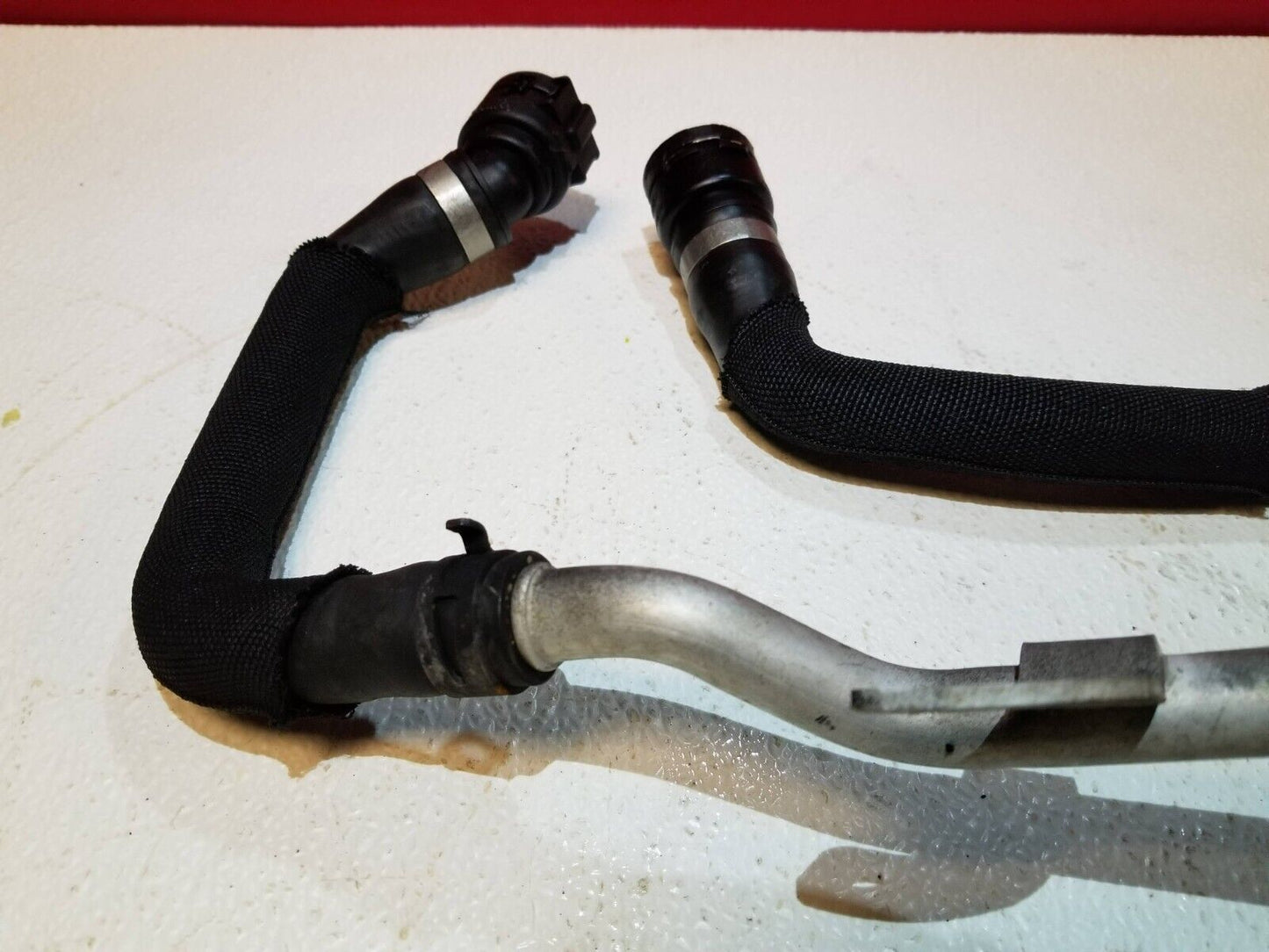 12 13 14 15 Audi A6 3.0t Engine Coolant Water Hose Tube Pipe 2pcs OEM