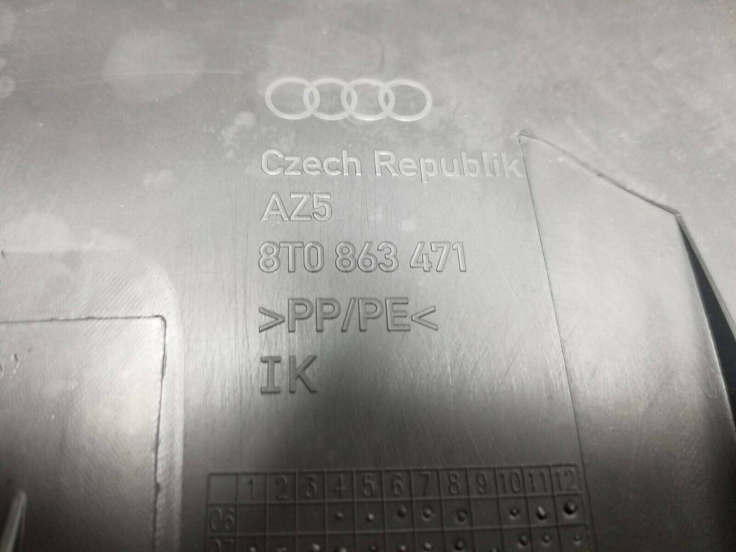 08 09 10 11 Audi A5 Coupe Trunk Trim Panel 8t0863471 OEM