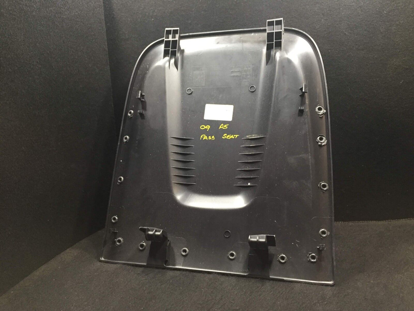 08 09 10 11 Audi A5 Coupe Front Passenger Seat Back Panel Cover W/ Net OEM D7