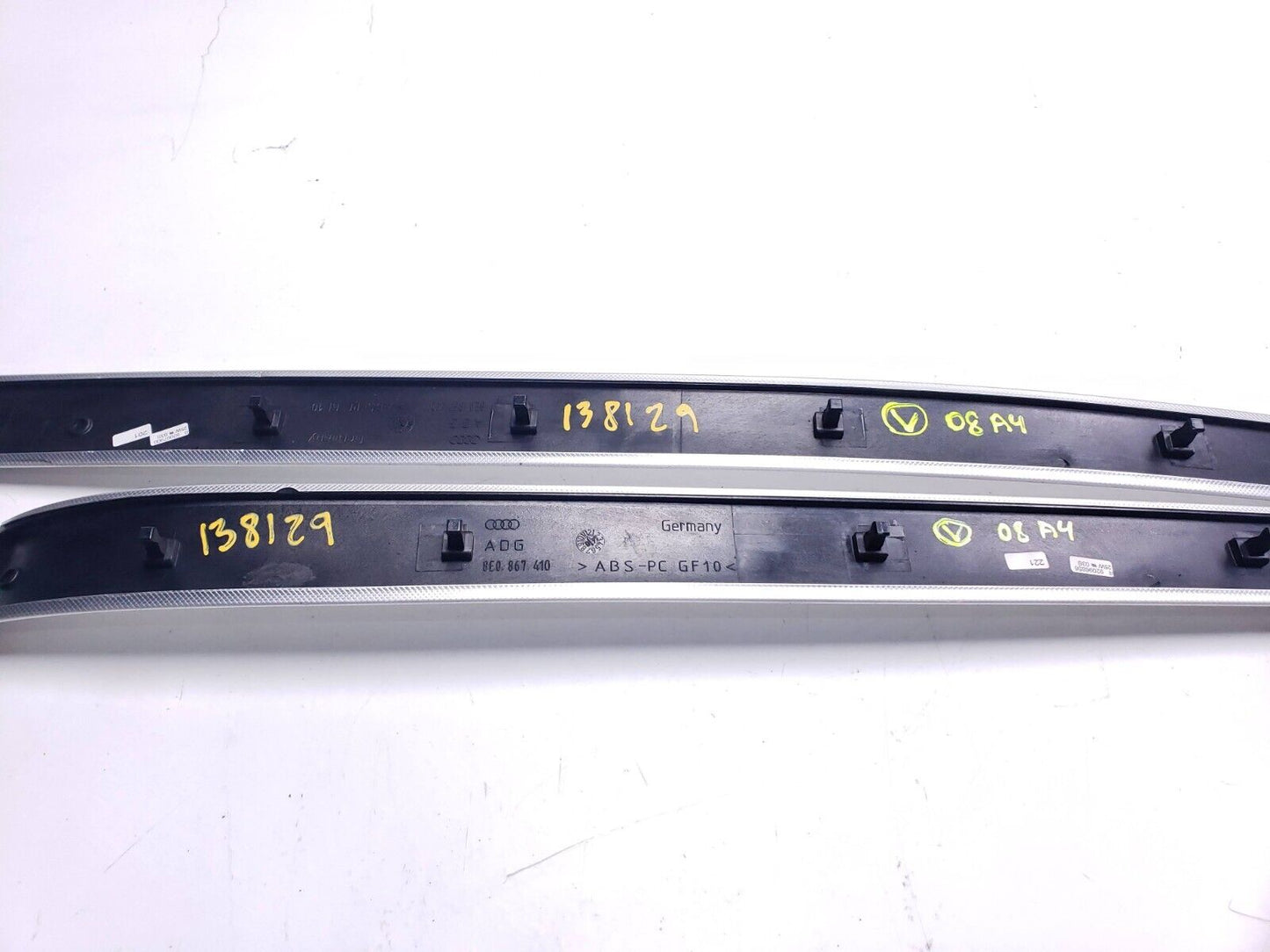 06 07 08 Audi A4 Front & Rear Door Panel Trim Strip 2pcs OEM