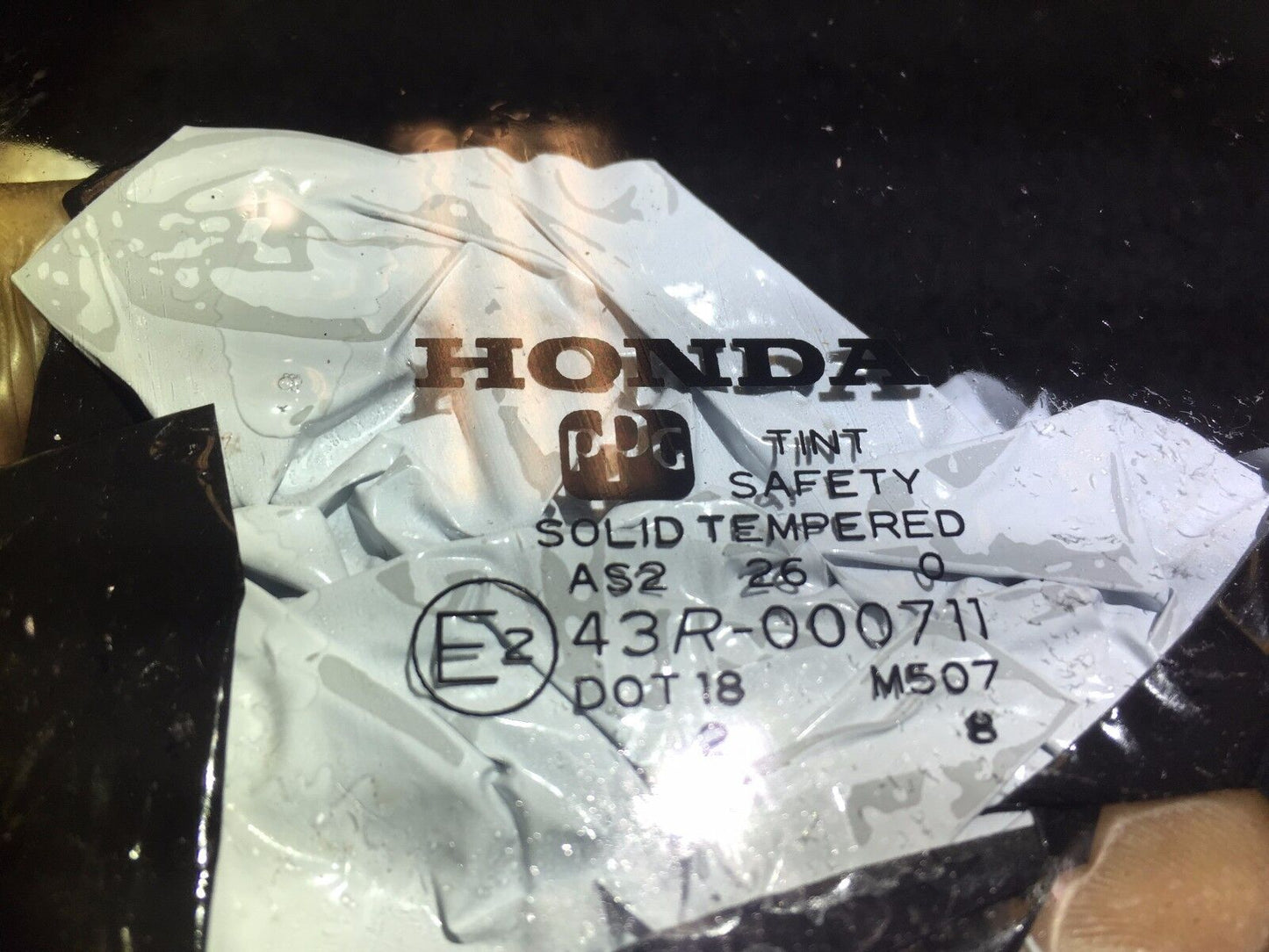 98-02 Honda Accord OEM Rear Right Passenger Side Door Window Glass 4 Door