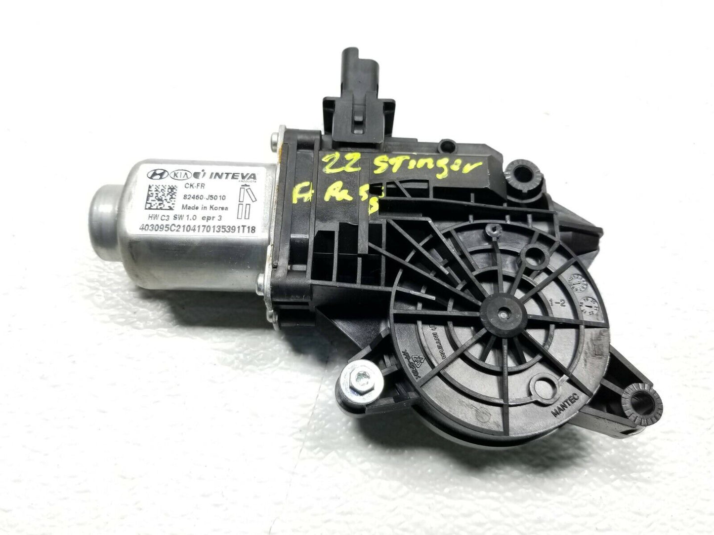 18 19 20 21 22 Kia Stinger Front Right Pass Door Window Motor 82460-j5010 OEM