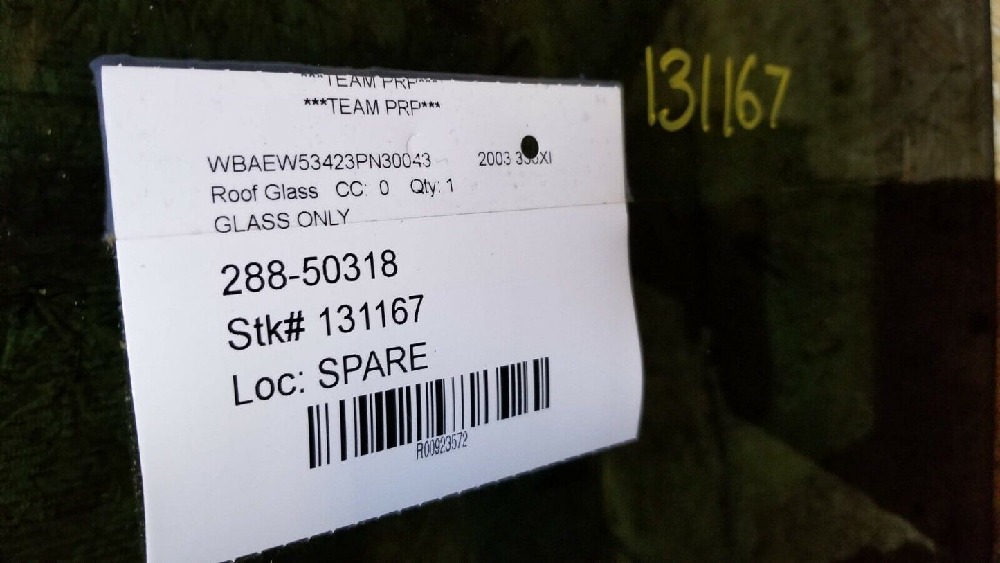 03 2003 BMW 3er 325 330 335 Sunroof Moonroof Sun Roof Moon Roof Glass OEM