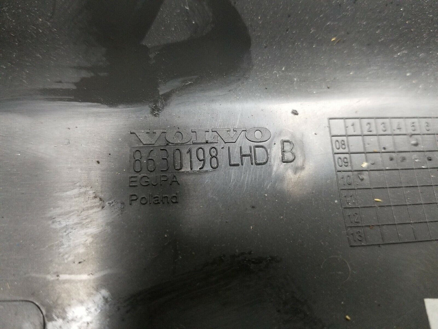 10 11 12 13 Volvo XC60 Instrument Panel Under Dash Cover Panel 8630198 OEM