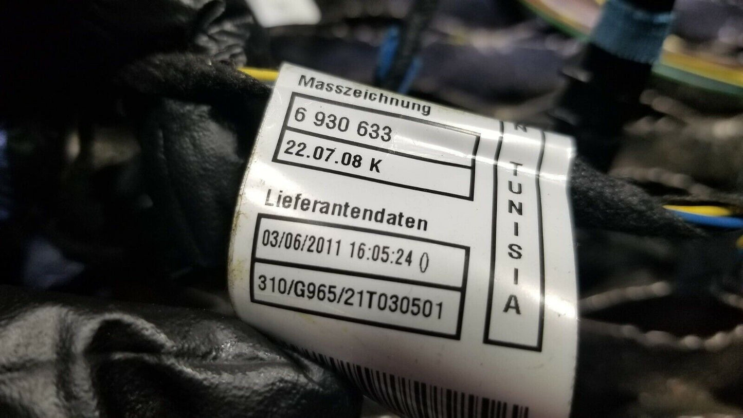 09 10 11 12 BMW 328xi E90 Rear Left Door Wire Wiring Harness Driver Side OEM