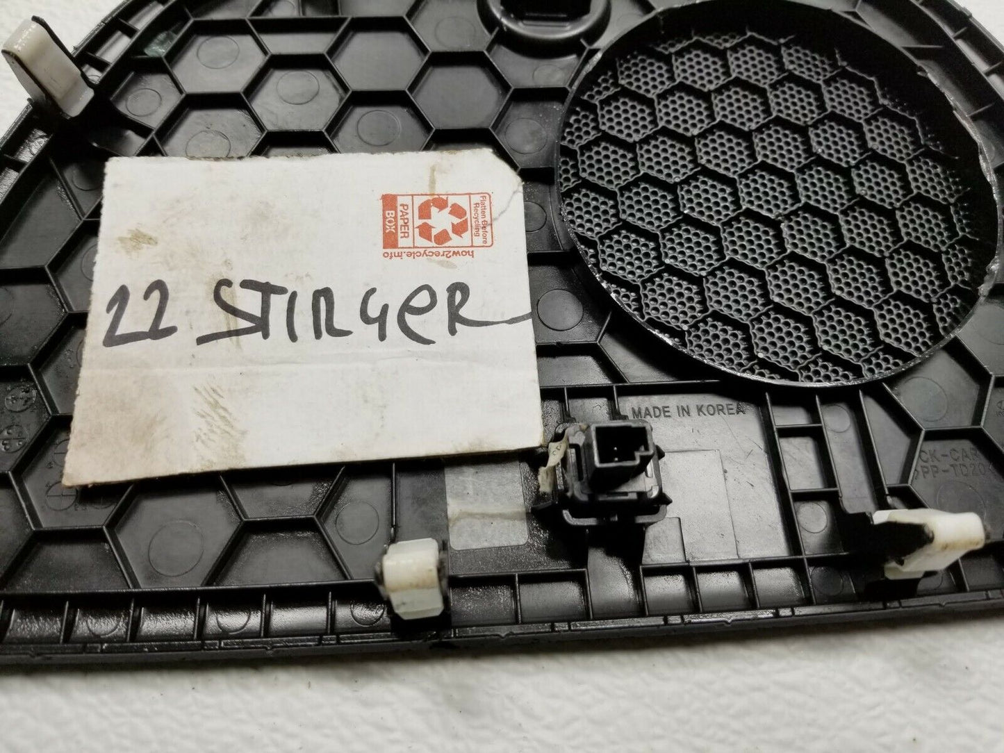 20 21 22 Kia Stinger Dash Center Speaker Cover Grille OEM 312 Miles