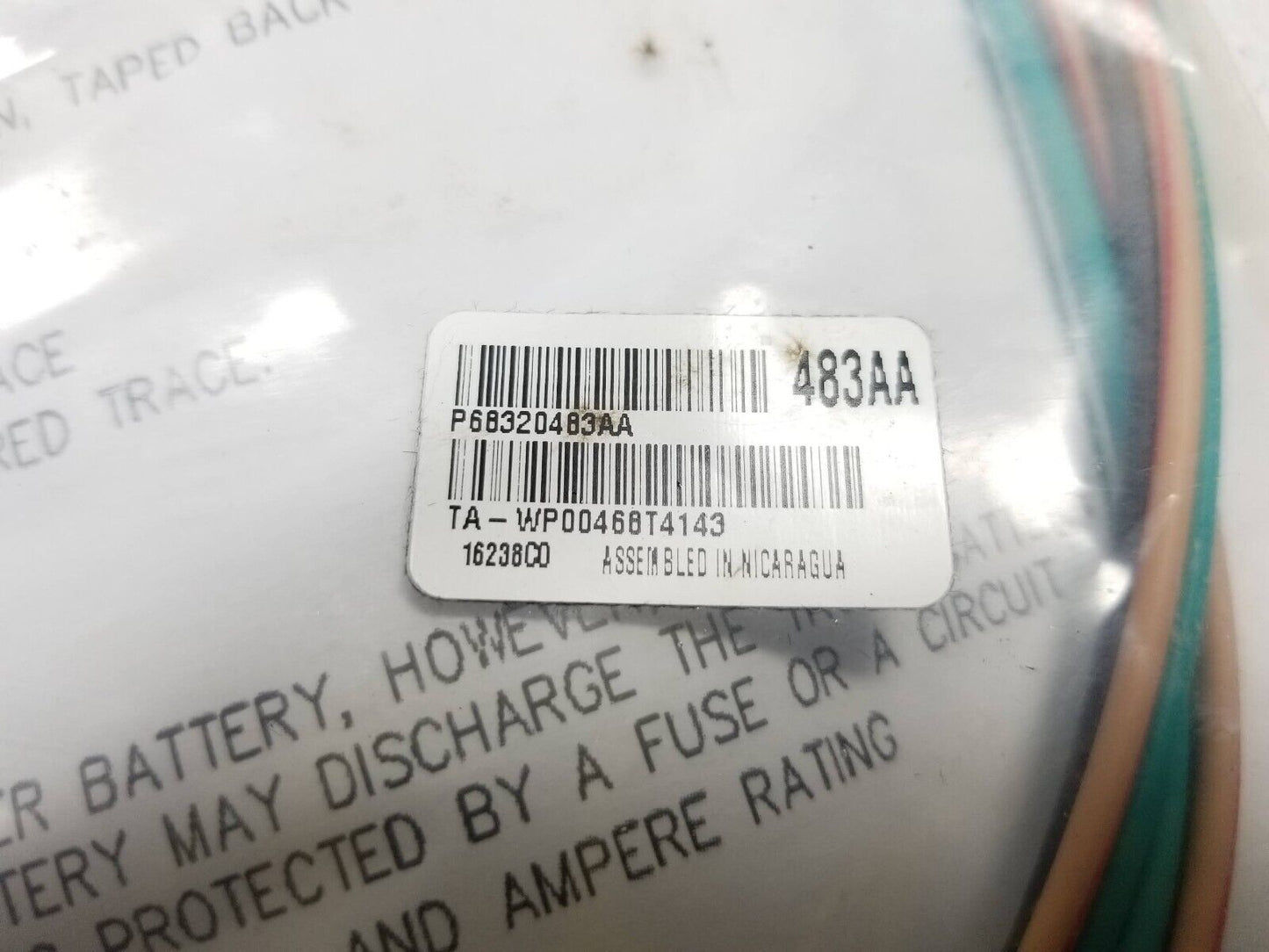 16 17 18 19 20 Dodge Durango Electric Brake Wiring Kit Harness 68320483aa OEM