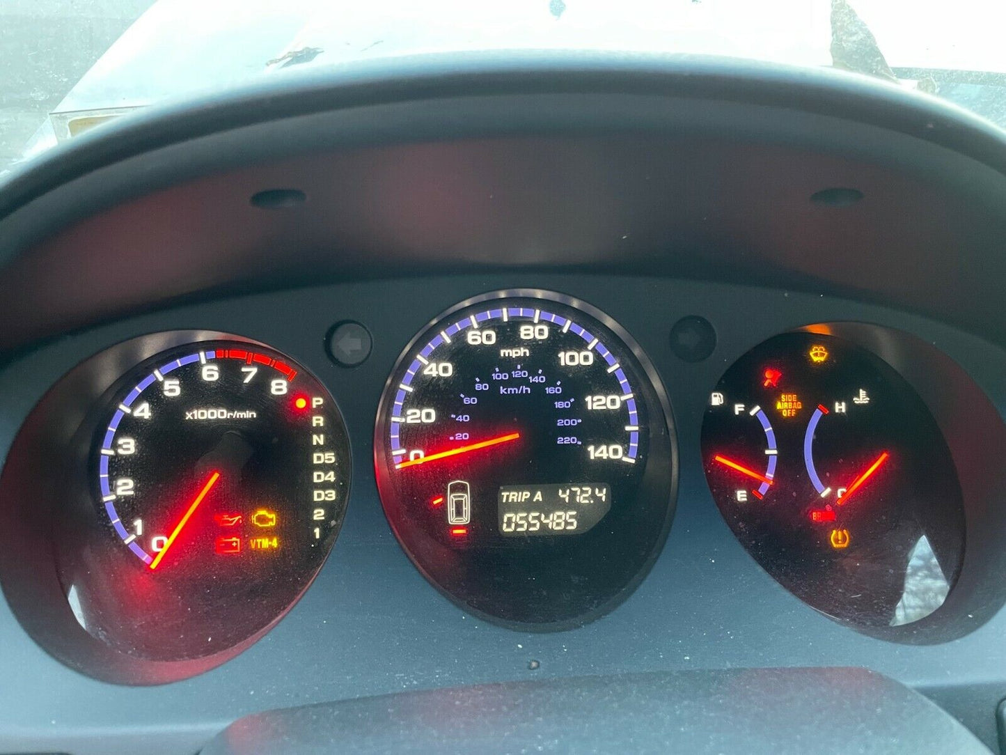 03 04 05 06 Acura MDX Speedometer Instrument Cluster Trim Panel OEM 55k Miles