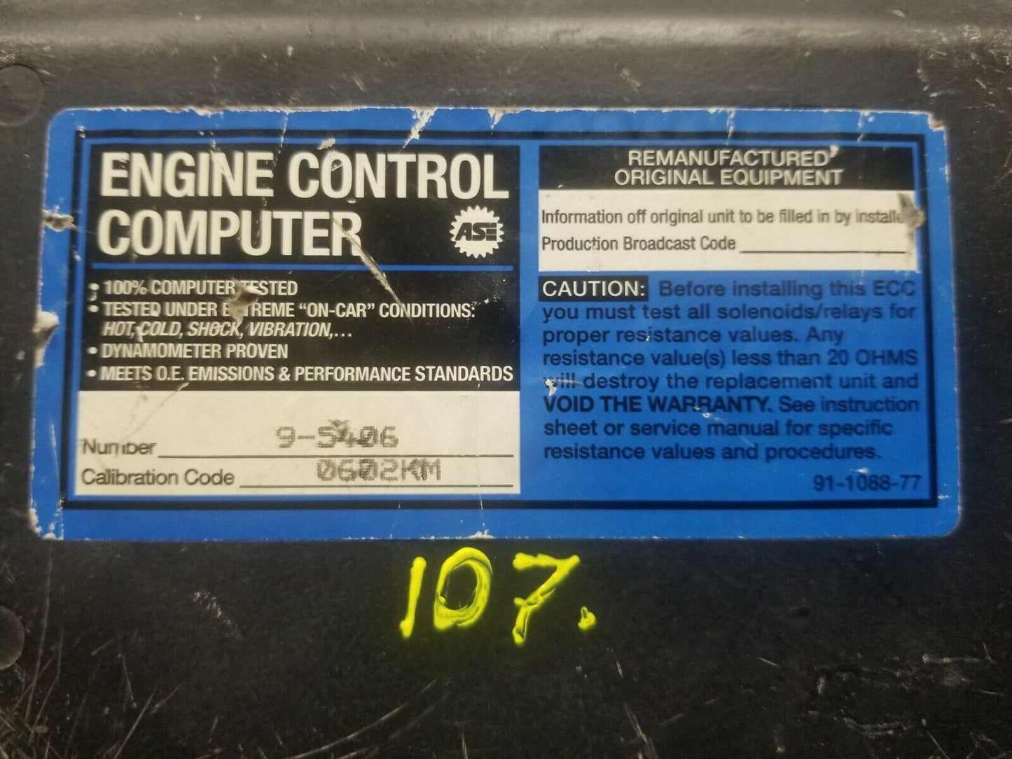 Bendix Kem Engine Control Computer 9-5406 #107