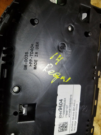 14 15 16 17 Buick Regal Speedometer Instrument Gauge Cluster 23449604 OEM 59k