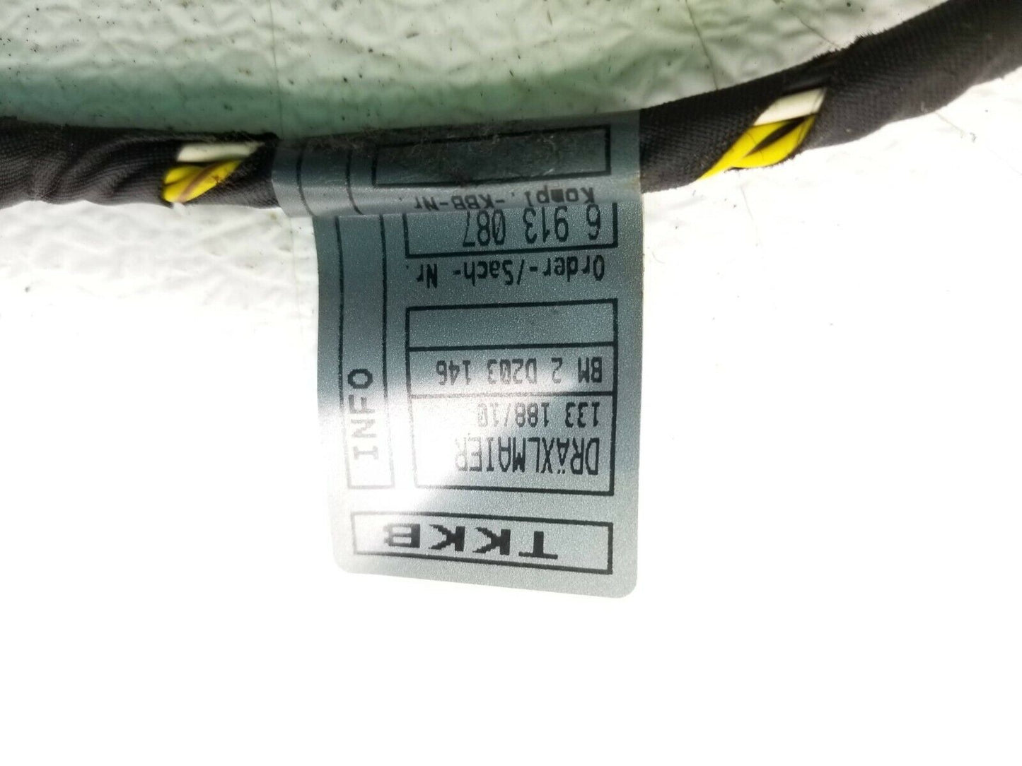 01 02 03 04 05 BMW E46 Sdn Rear Right Pass Door Wire Harness OEM
