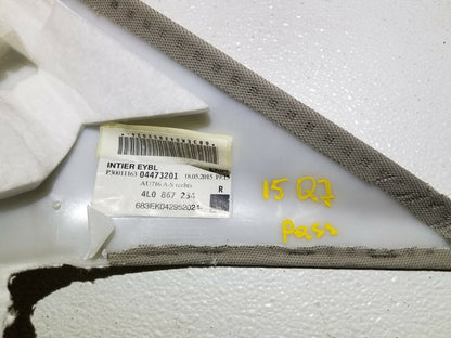 11 12 13 14 15  Audi Q7 Windshield A Pillar Trim Panel Right Pass Side OEM 87k