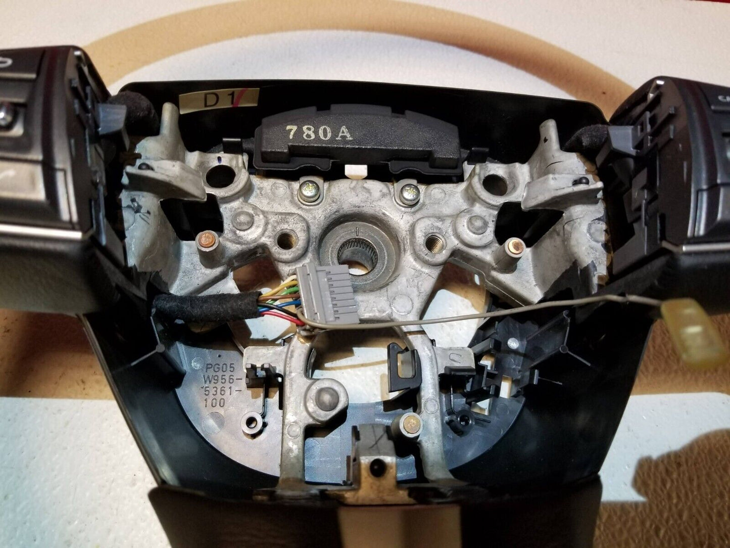 16 17 Infiniti Q50 Steering Wheel W/ Controls Leather OEM