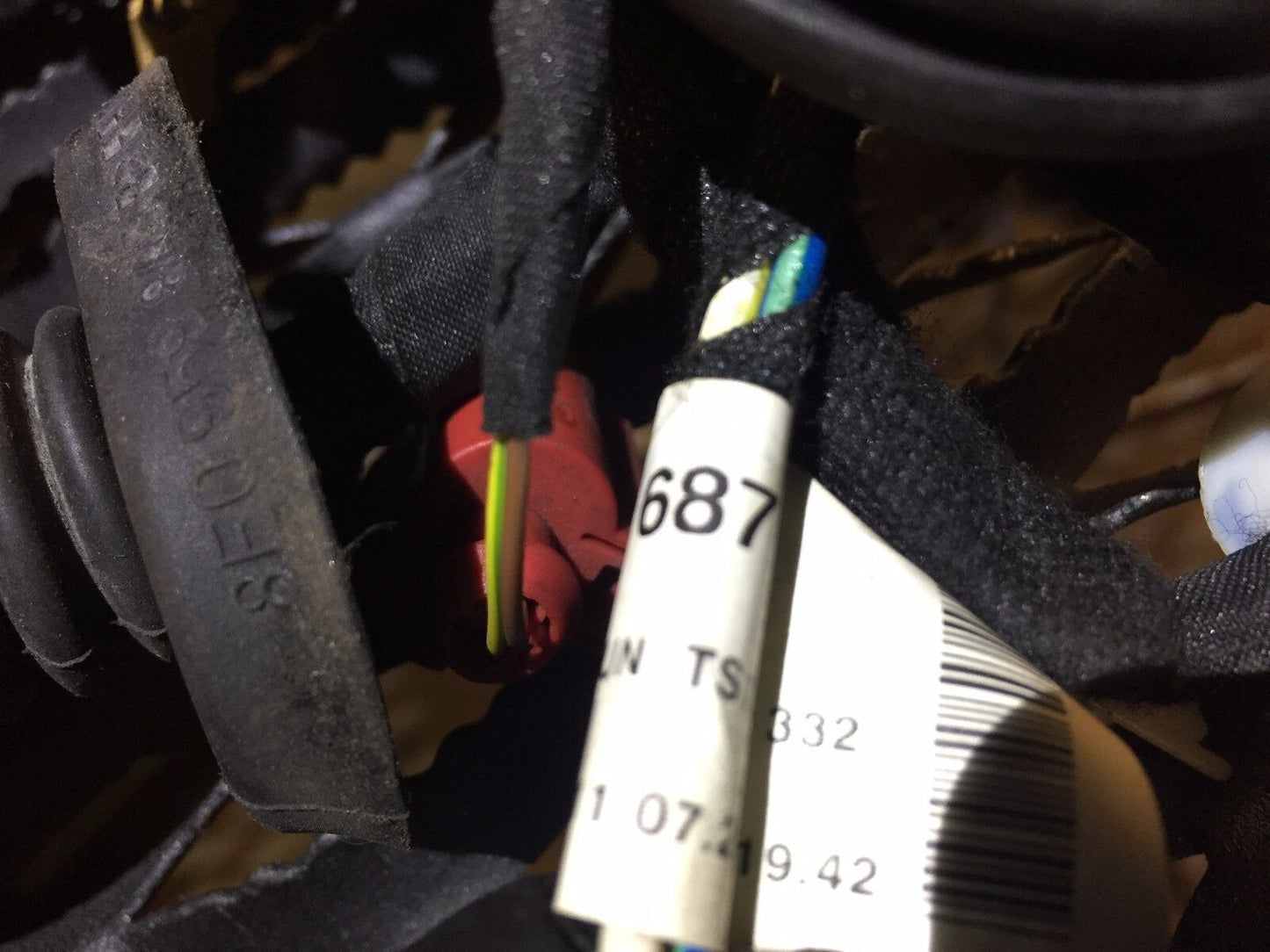 05 06 07 08 Audi A6 C6 Rear Door Wire Harness Driver Or Passenger Side Oem