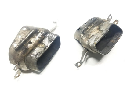09 10 11 12 BMW 750li Rear Bumper Exhaust Muffler Trim Bezel Tip Pair OEM