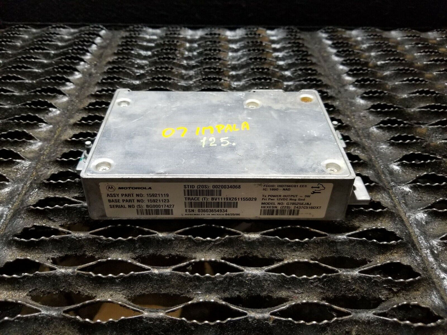 2007 2008 07 08 Chevrolet Impala Communication Control Module OEM