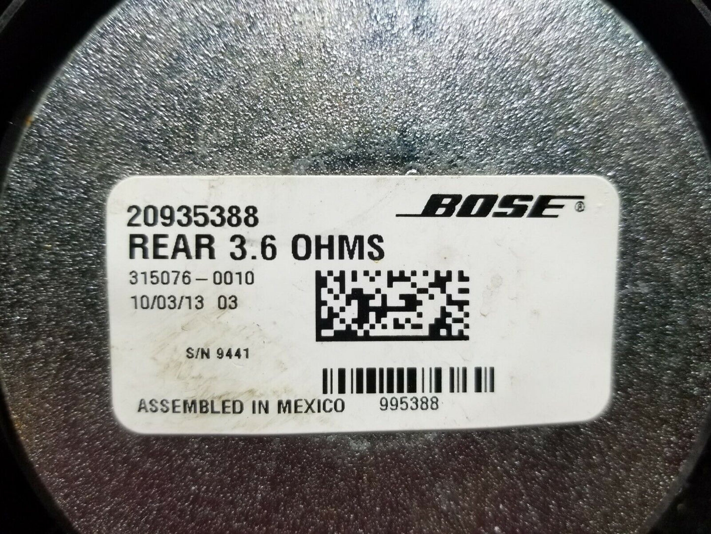 13 14 15 GMC Acadia Rear Left Driver Door Speaker 20935388 OEM