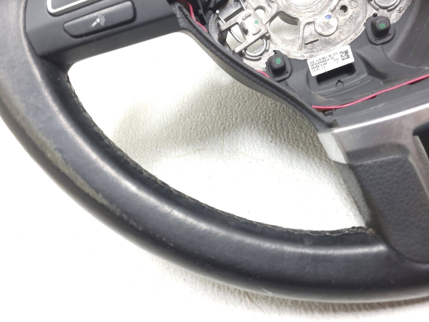 09 10 11 12 Volkswagen Cc Steering Wheel Black Leather OEM