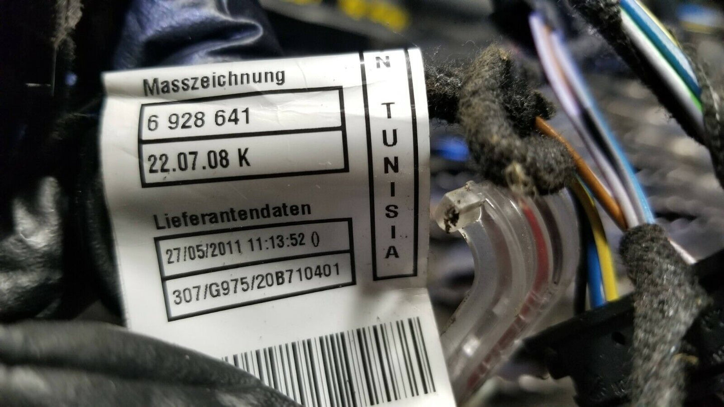 09 10 11 12 BMW 328 E90 Front Right Door Wire Harness Passenger Side OEM