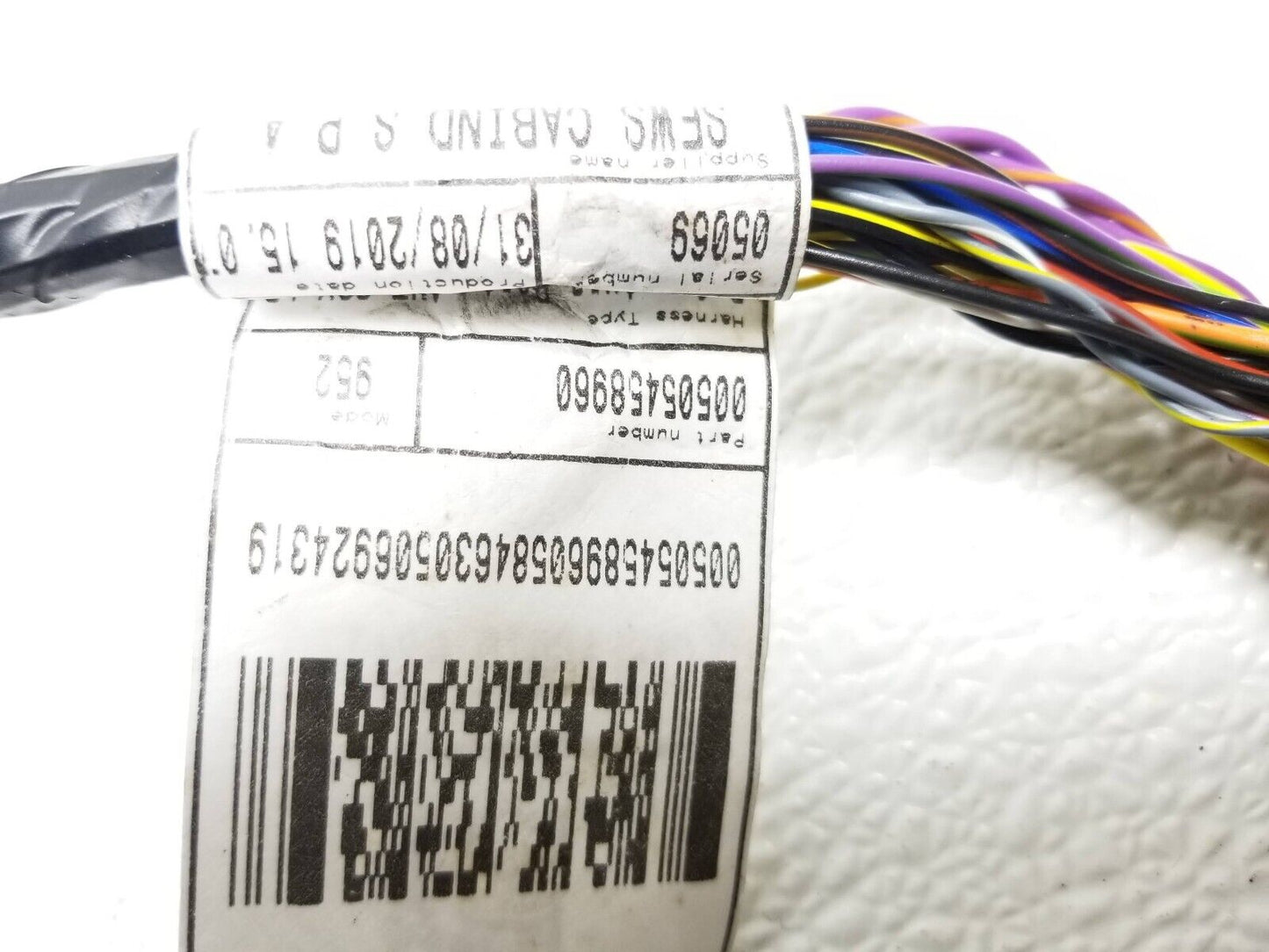17 18 19 Alfa Romeo Giulia Front Right Passenger Side Door Wire Harness OEM 21k