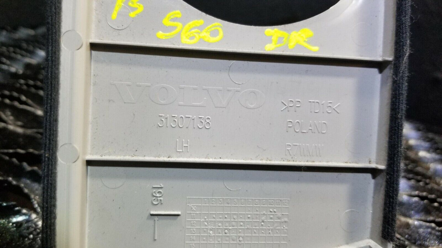 14 15 16 17 Volvo S60 Left Driver Side B Pillar Upper Trim Panel Cover OEM