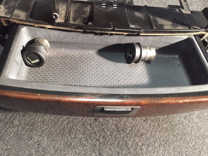 02 03 04 05 BMW 745i E65 Dash Wood Wooden Trim Storage Ash Center OEM 7032886