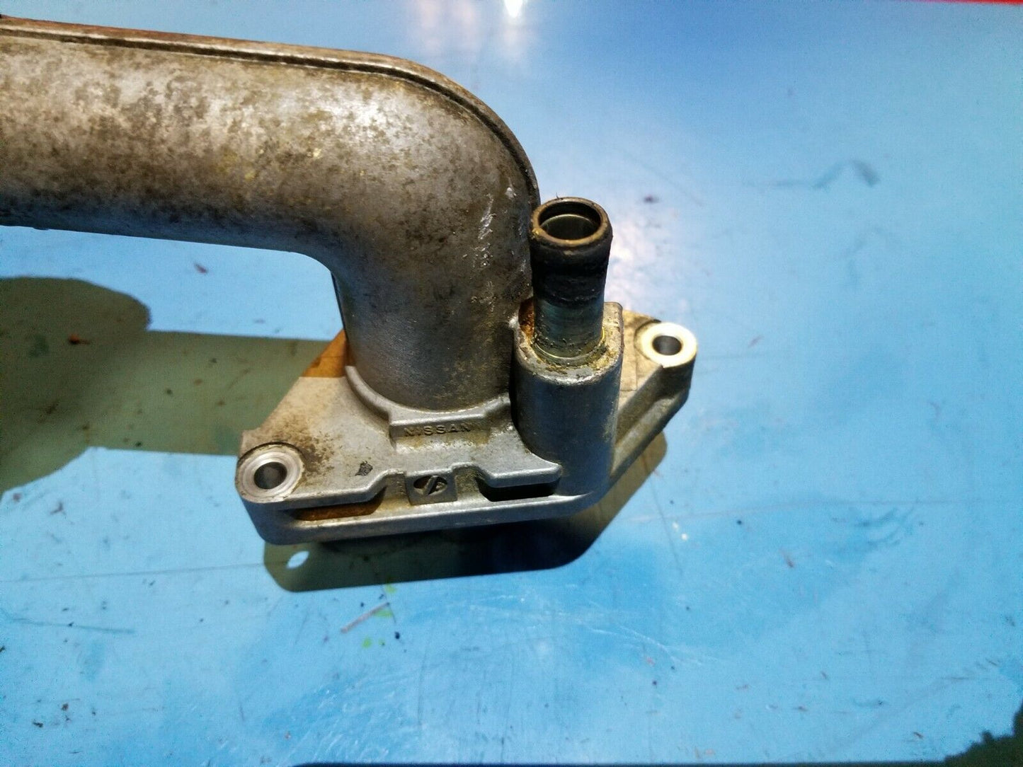 03 04 05 06 Nissan Maxima Coolant Water Outlet W/ Thermostat OEM 110k Miles