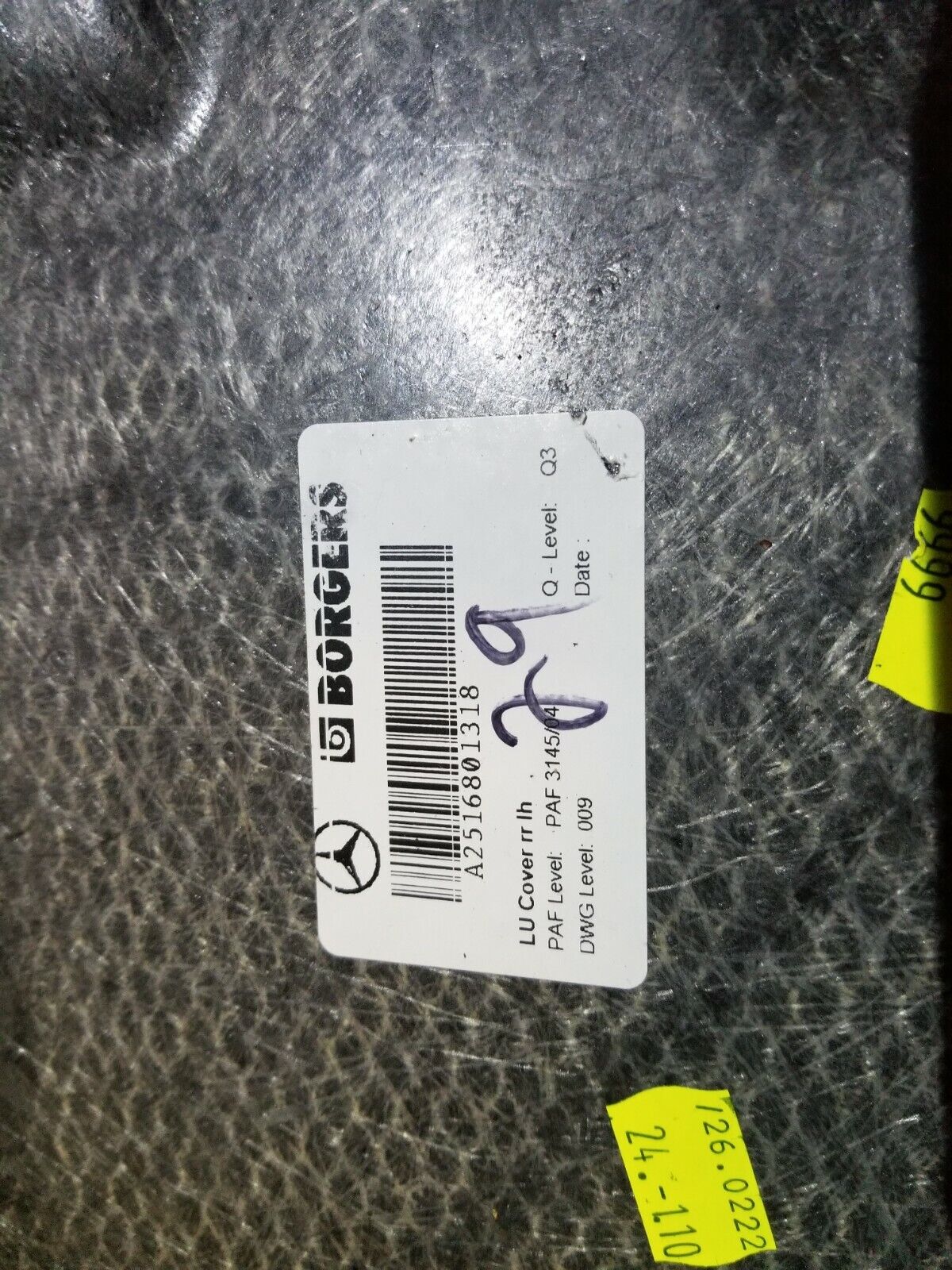 07 08 09 10 Mercedes-benz R350 Floor Panel 4pcs OEM