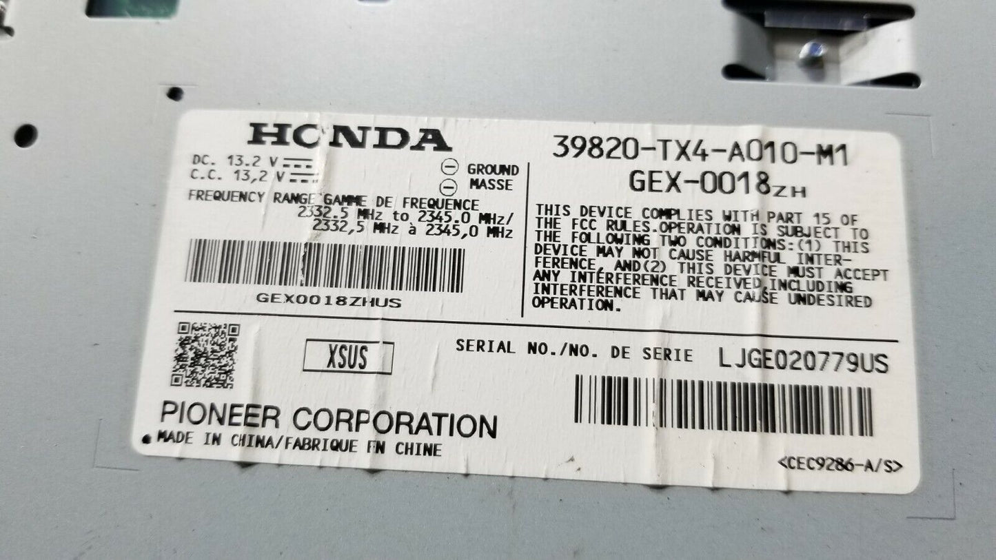 13 14 15 Acura RDX Sirius Xm Sattelite Receiver Module 39820-tx4 OEM