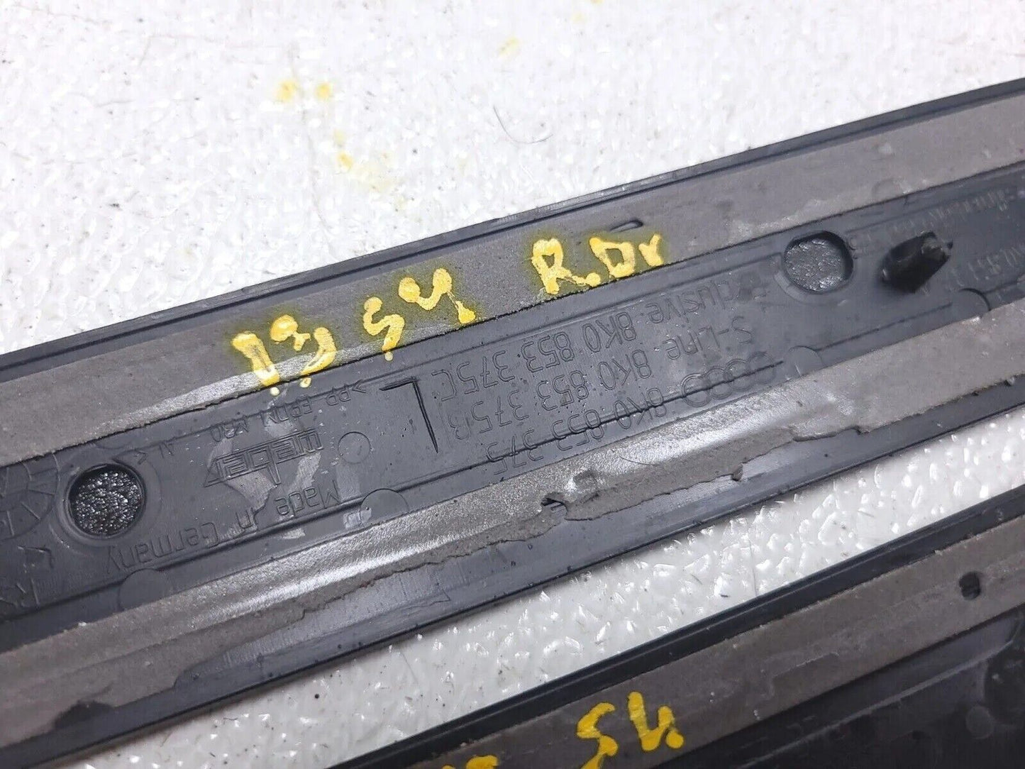 13 14 15 16 Audi A4 S4 Rear Door Trim Sill Panel Scuff Plate Left & Right  OEM