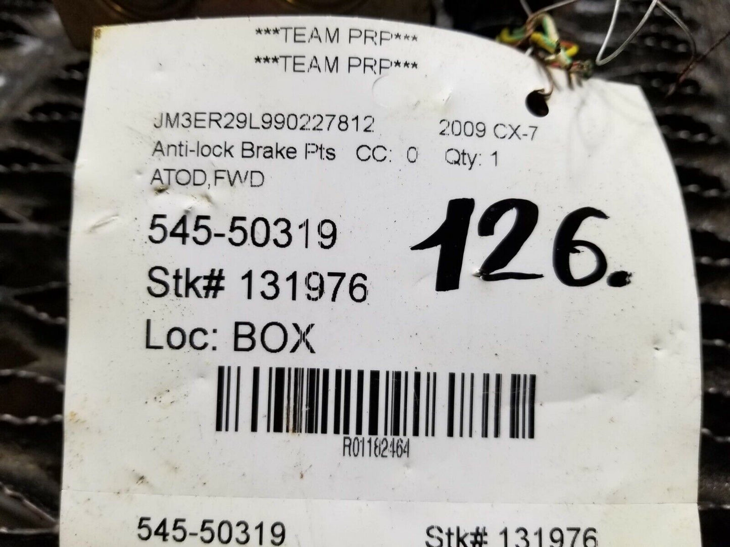 07 08 09 Mazda Cx-7 FWD Anti Lock Brake ABS Pump Module Eg23437a0 OEM #126