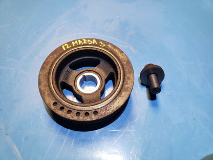 10 11 12 13 Mazda 3 2.0l Crankshaft Pulley Harmonic Balancer W/ Bolt OEM