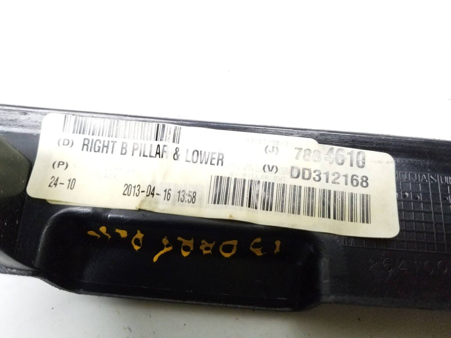 13 14 15 16 Dodge Dart B Pillar Lower Trim Right Passenegr Side OEM 52k