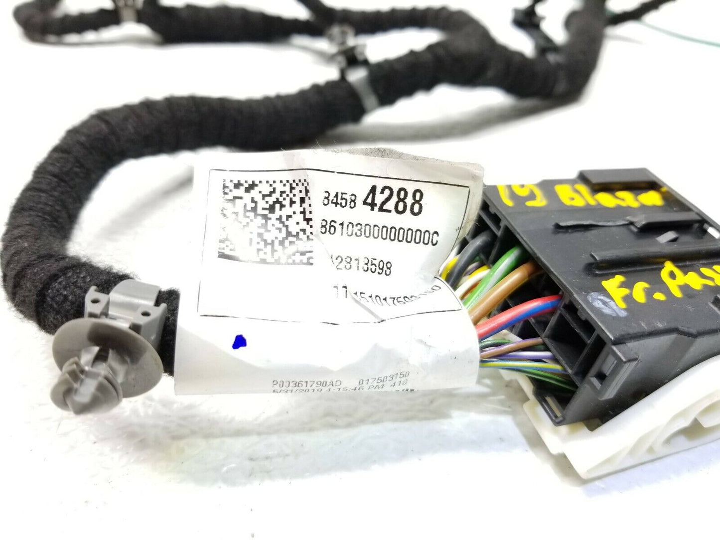 19 20 Chevrolet Blazer Front Right Pass Door Wire Harness OEM 11k Miles