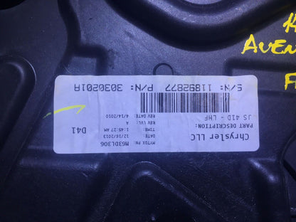 11 12 13 14 Dodge Avenger Front Left Driver Window Regulator Panel OEM D37