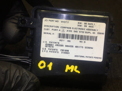98 99 00 01 Mercedes Bezn W163 Compass Electronic Control Module 1635455732 OEM