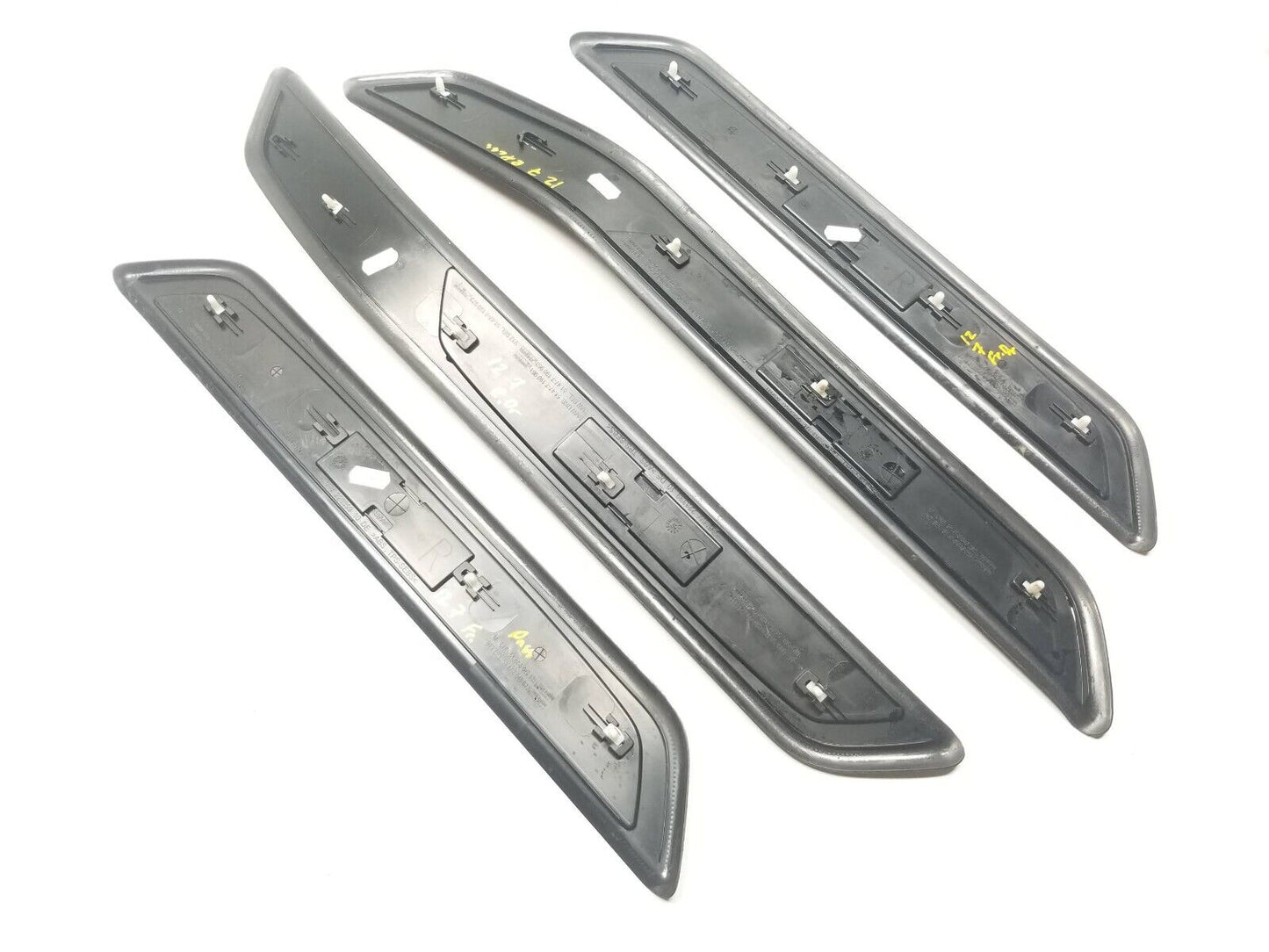 09 10 11 12 BMW 750li F02 Front & Rear Door Floor Sill Scuff Step Plate 4pcs OEM