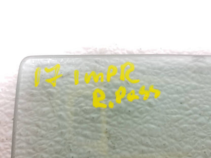 17 18 19 Subaru Impreza Sport Rear Right Pass Door Window Glass OEM 64k Miles