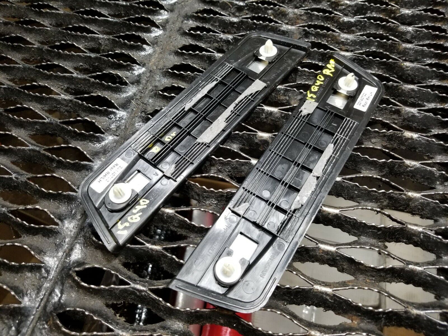 2014 2015 Infiniti Q40 Rear Left & Right Sill Scuff Step Plate Trim 2pcs OEM 34k