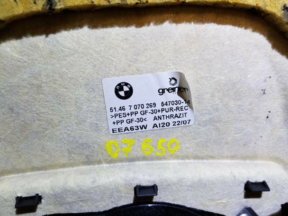 06 07 08 09 10 BMW 650i E63 Rear Window Parcel Shelf Panel Trim W/ Speakers OEM