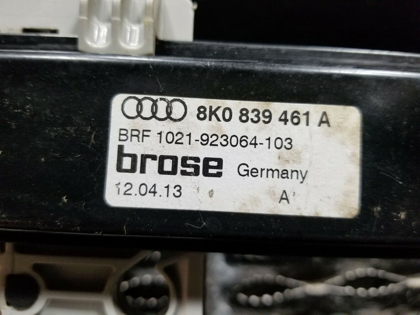2013 2014 2015 2016 Audi A4 B8 Rear Left Driver Door Window Regulator OEM