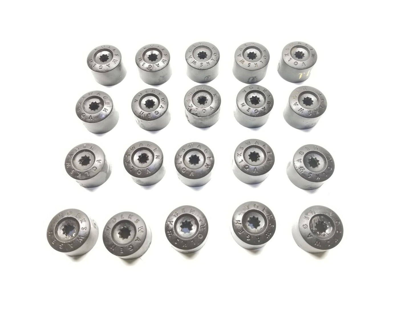 09 11 12 13 14 15 16 17 VW Tiguan Wheel Lug Bolt Cap 20pcs OEM 43k
