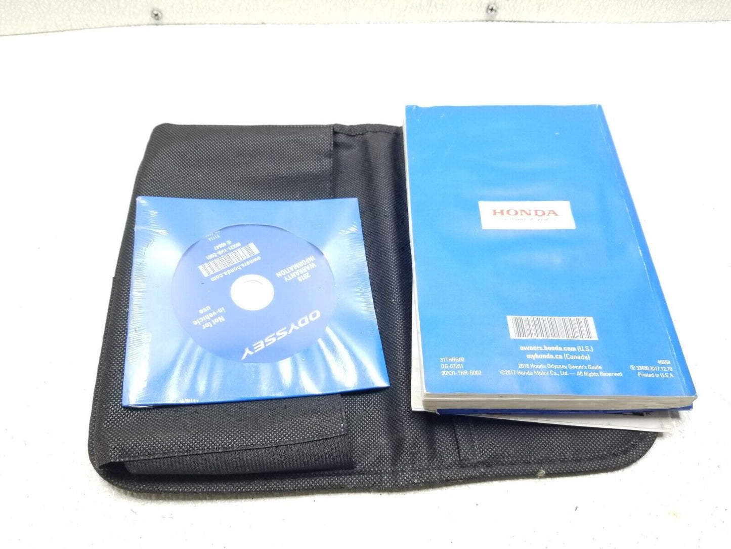 18 19 20 21 22 Honda Odyssey Owner's Manual W/ Case & Cd Disc OEM