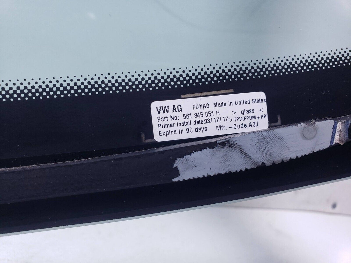 14-17 Volkswagen Passat Rear Back Windshield Window Glass OEM