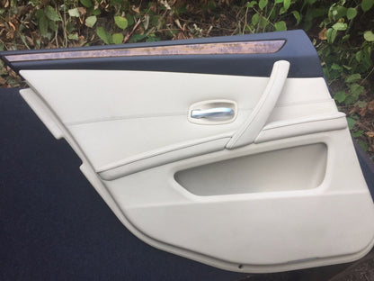 07 08 09 10 BMW 528ix E60 Rear Left Door Trim Panel Driver Side OEM