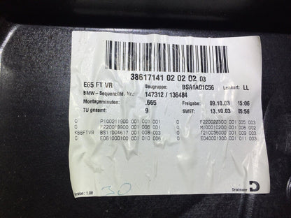 03 04 05 06 07 06bmw E65 Front Right Pass Door Carrier Panel OEM