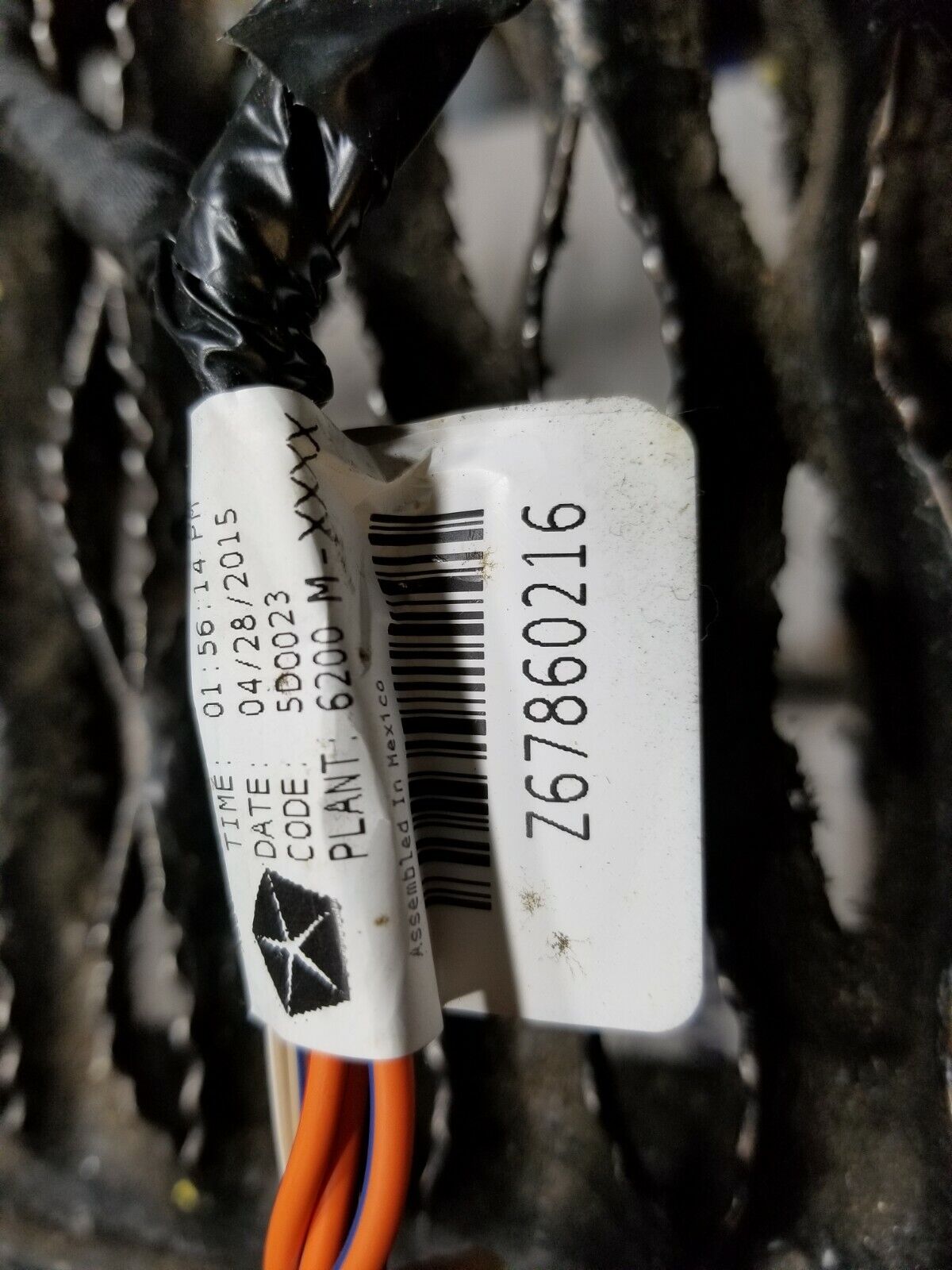 12 13 14 15 16 Jeep Patriot Rear Right Passenger Door Wire Harness OEM 54k