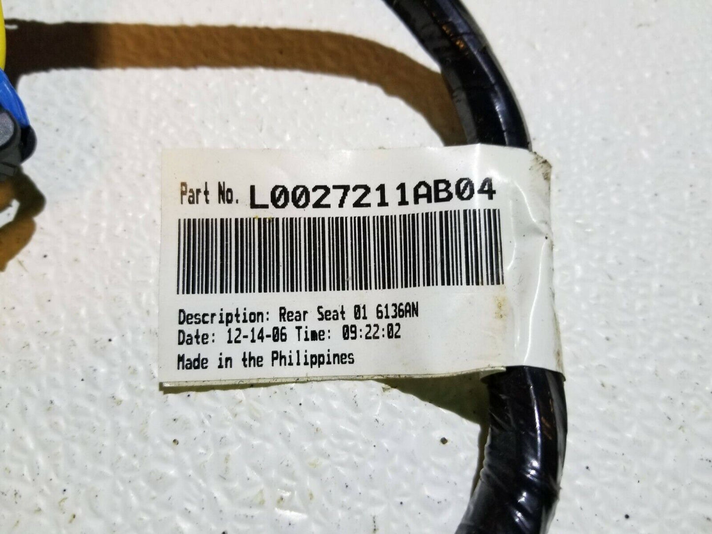 07 08 09 10 11 Cadillac DTS Rear Seat Wire Harness OEM