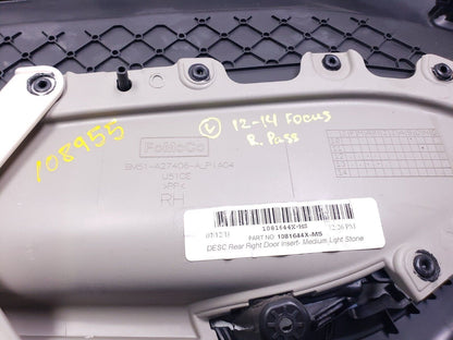 12 13 14 Ford Focus Rear Door Panel Trim Right Passenger Side Sedan OEM