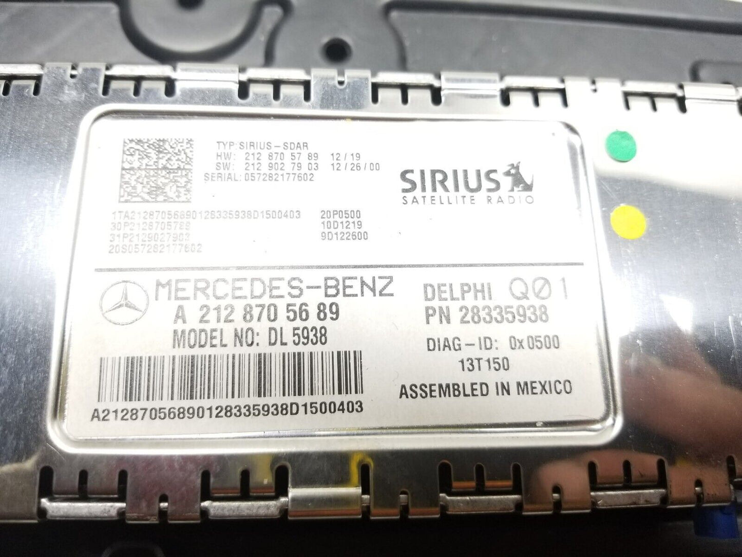 12 13 14 15 Mercedes-benz C300 Sirius Satellite Radio Receiver Module OEM
